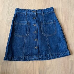 Classic Blue Denim Mini Skirt